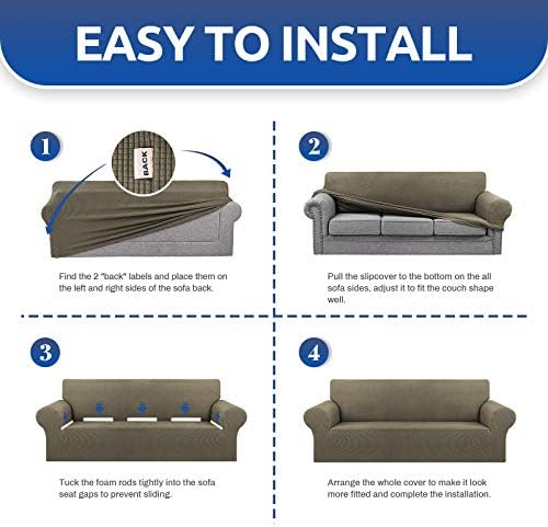 KEKUOU Stretch Chair Sofa Slipcover, Single Couch Cover - Image 4