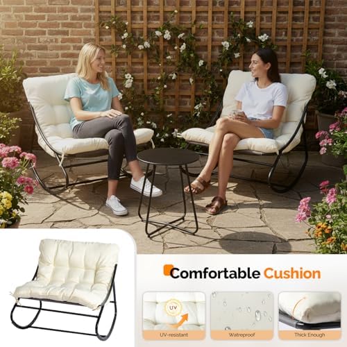 VINGLI Rocking Patio Chairs Set of 2 - Image 5