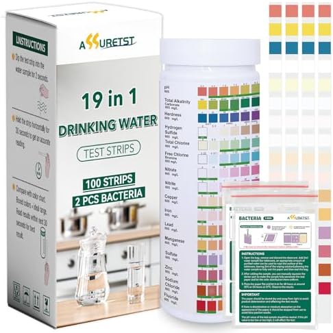 19 in 1 Drinking Water Test Strips, ASSURETST Water Quality Test Kit by ASSURETST