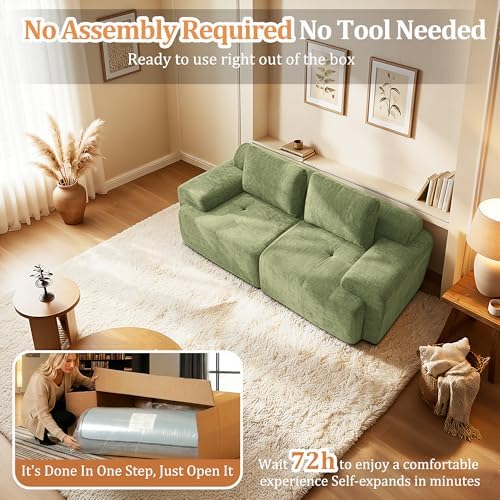 85" Oversized Boneless Couch, Comfort Cloud Sectional Couches - Image 4