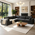 Oversized Modular Sectional Sofa, Dark Grey by Atrtivoent
