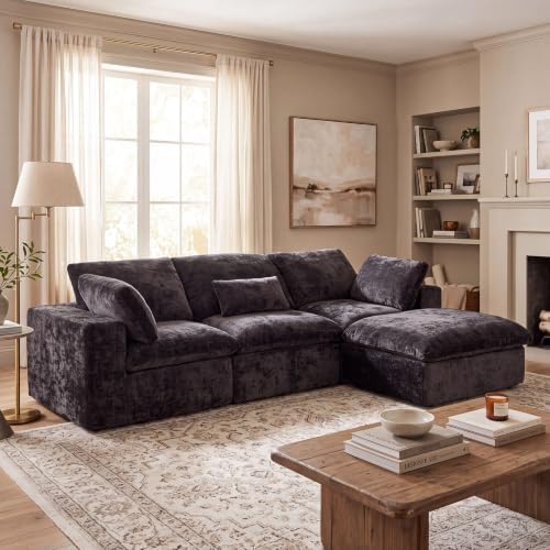 117.5" Oversized Boneless Sectional Couch by fanzutuz