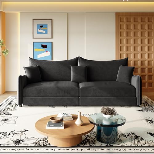 81.9" King Pull Out Sofa Bed, 3-in-1 Convertible Sleeper Sofa - Image 2