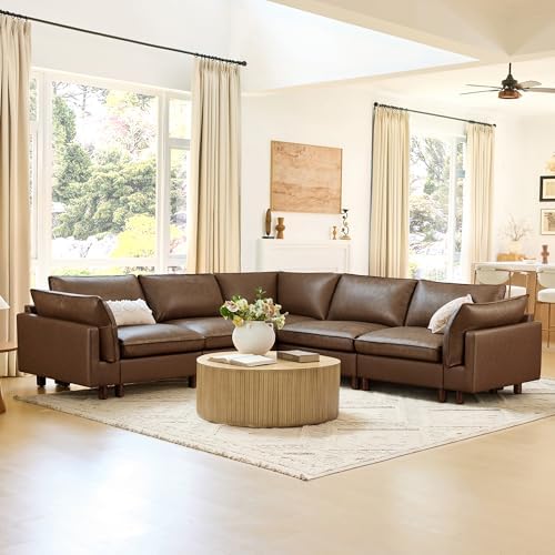CHITA 118" Leather Super Large Sectional Couches - Image 3