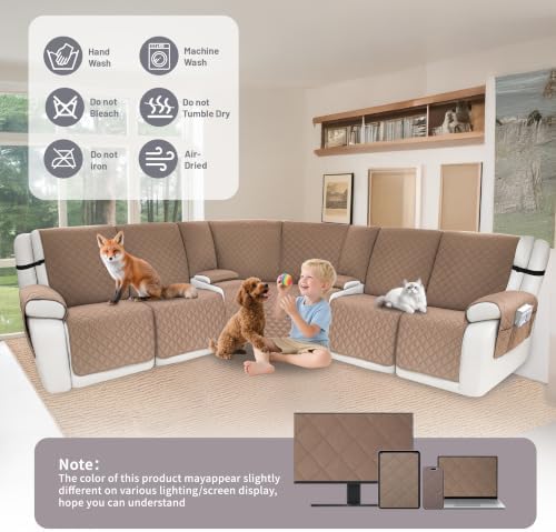 Waterproof Sectional Reclining Couch Covers L Shaped Recliner Sectional Sofa - Image 7
