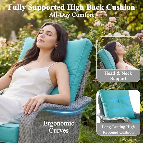 2-Seat Modern Patio Furniture Set - Image 2