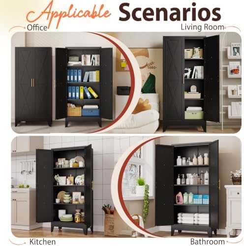 PAOFIN 61" H Kitchen Storage Cabinet - Image 7