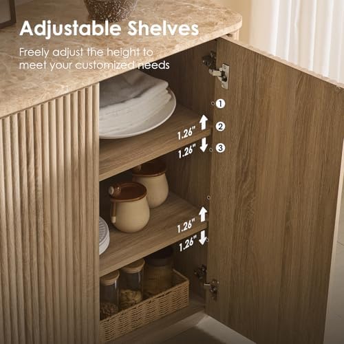 34" Fluted Sideboard Cabinet - Image 5