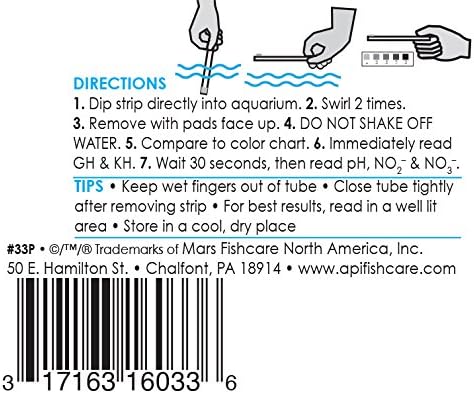 API 5-IN-1 TEST STRIPS Freshwater and Saltwater Aquarium Test Strips 100-Count - Image 2