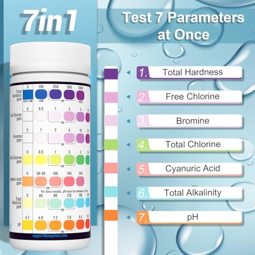 EASYTEST 7-Way Pool Test Strips, 150 Strips Water Test - Image 3