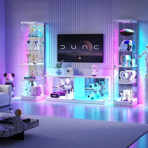 HNEBC 59" Glass Display TV Cabinet - Image 5