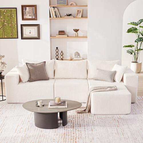 Weture 107.4" Modular Bnoeless Couch, Convertible Sectional Couch - Image 2