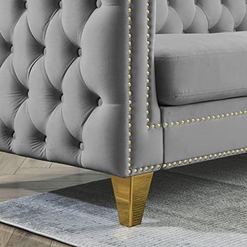 mikibama 58" Velvet Loveseat Sofa Couch - Image 5