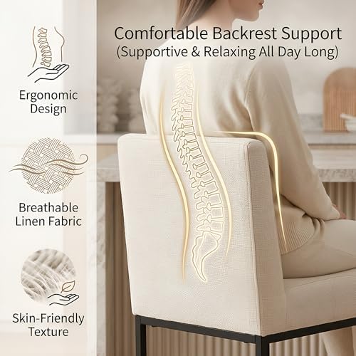 VESCASA 27" Counter Height Bar Stools - Image 4