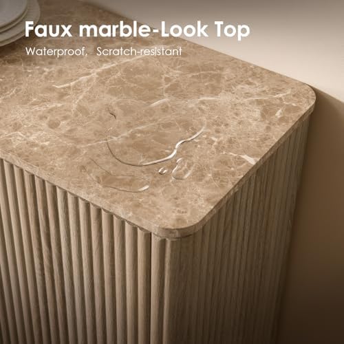34" Fluted Sideboard Cabinet - Image 4