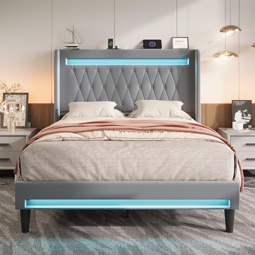 Allewie Queen Size Upholstered Bed Frame - Image 3