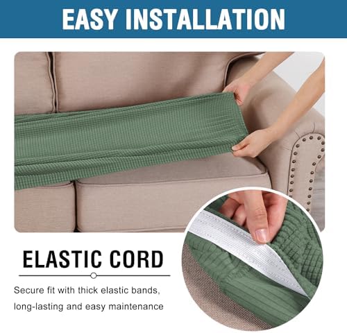 H.VERSAILTEX Super Stretch Individual Seat Cushion Covers Sofa Covers Couch - Image 5