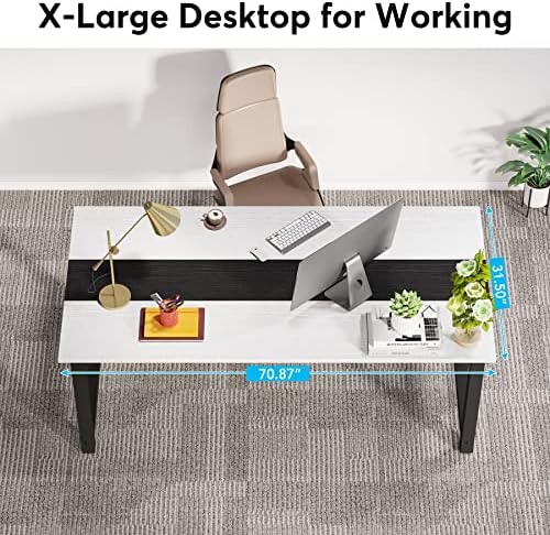 LITTLE TREE 70.8 Inch X-Large Executive Computer Office Desk - Image 6