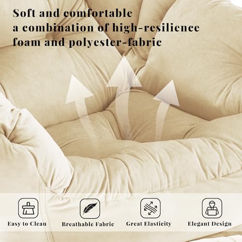 Lazy Chair with Ottoman, Comfy Reading Chair - Image 3