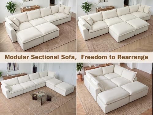 WEUP 170" Oversized Modular Sectional Sofa, Boneless Couch - Image 4