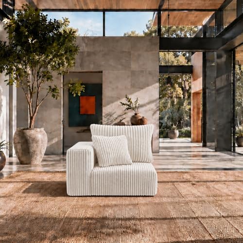 Maywish Single Modular Sofa Chair, Corduroy Boneless Couch by Maywish