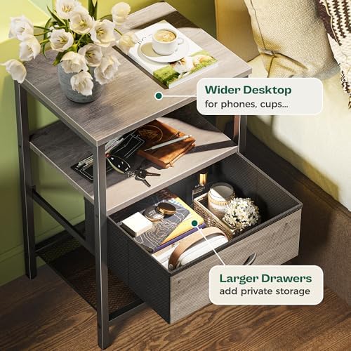 Huuger Nightstand Set of 2, Night Stand - Image 5
