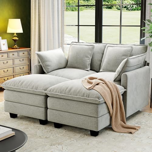 Hanherry 58" Cloud Couch Sectional Modular Sofa, Deep Seat Couches by Hanherry