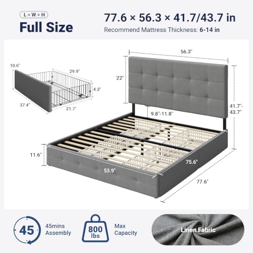 Allewie Full Size Storage Bed Frame - Image 2