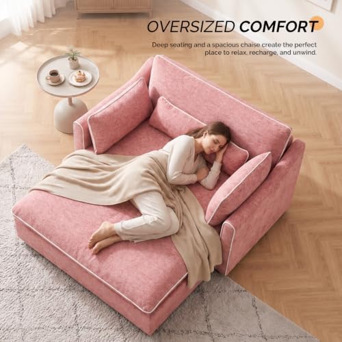 VINGLI Chaise Lounge Chair Sofa Bed Indoor, Oversized Sleeper Accent Chair - Image 3