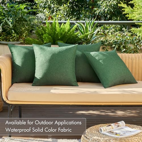 MIULEE Pack of 4 Christmas Decorative Outdoor Throw Pillow Covers Linen - Image 3