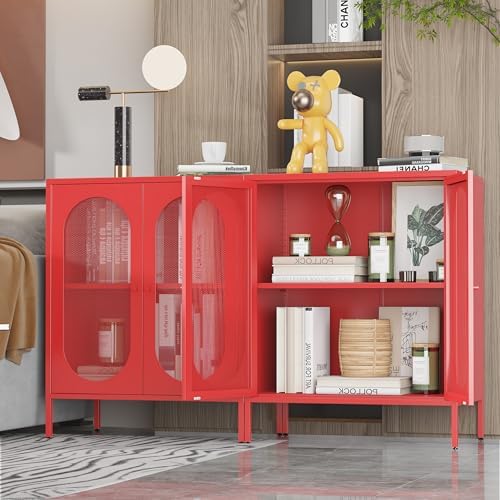 2 Door Accent Cabinet, Metal Storage Cabinet - Image 2