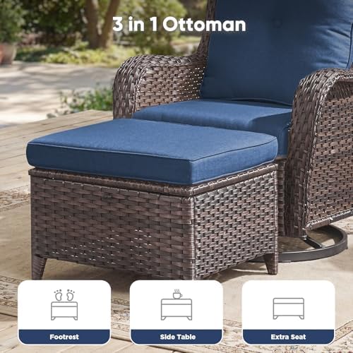 Belord 3-Piece PE Wicker Outdoor Sofa - Image 4