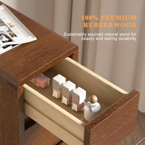 Narrow Nightstand 2 Drawers - Image 4