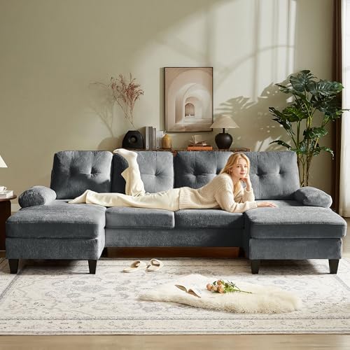 Sectional Couches for Living Room, Dark Grey - Image 4