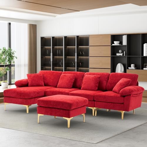 OUYESSIR 114" U-Shaped Modular Sectional Sofa - Image 3