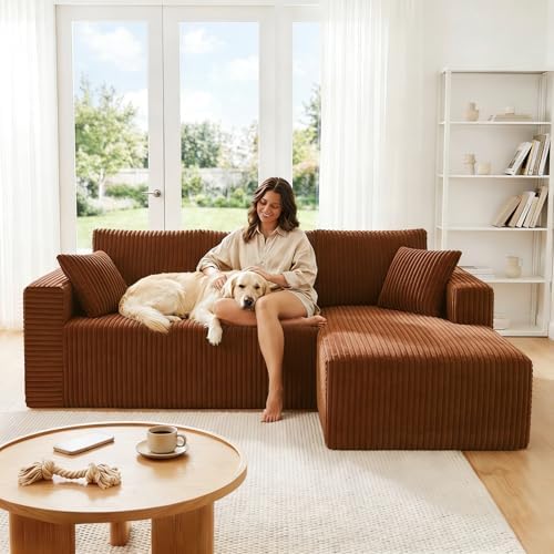 92.5" Modular Sectional Sofa, L-Shaped Cloud Couch by ICCEQUEEFURNITURE