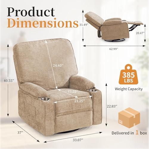Korser Recliner Chair, Nursery Rocking Chairs - Image 2