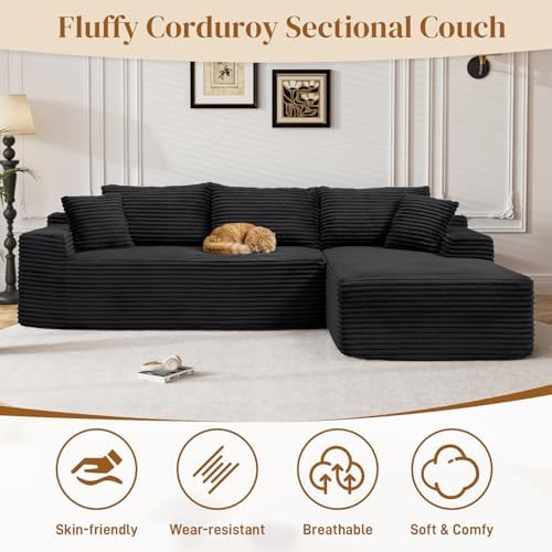 96" Boneless Cloud Sectional Couches - Image 3