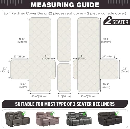 TAOCOCO Waterproof Loveseat Recliner Cover - Image 5