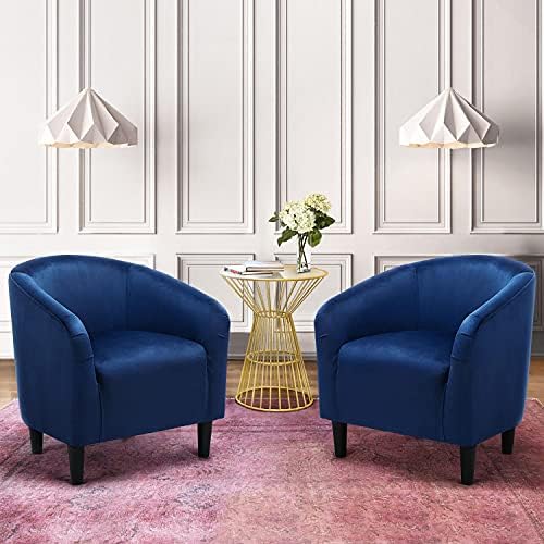 Topeakmart Velvet Accent Chairs Set of 2 - Image 2