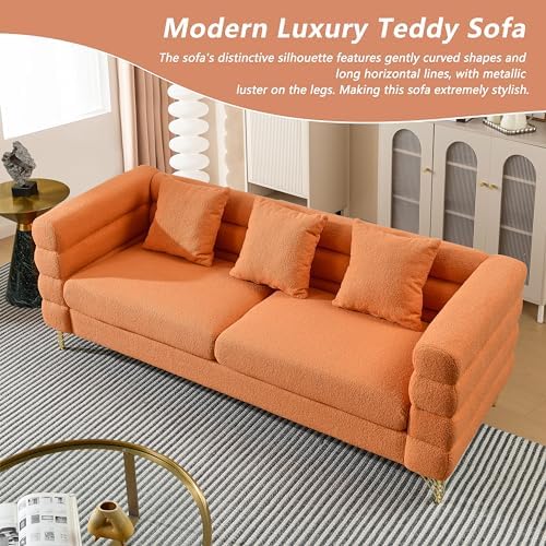 mikibama Modern Teddy Sectional Sofa, 81 Inch Oversized Sofa Couch, Luxury 3 - Image 6