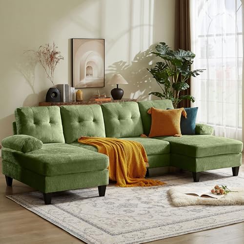 Sectional Couches for Living Room, Dark Green by Chireca