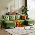 Sectional Couches for Living Room, Dark Green by Chireca