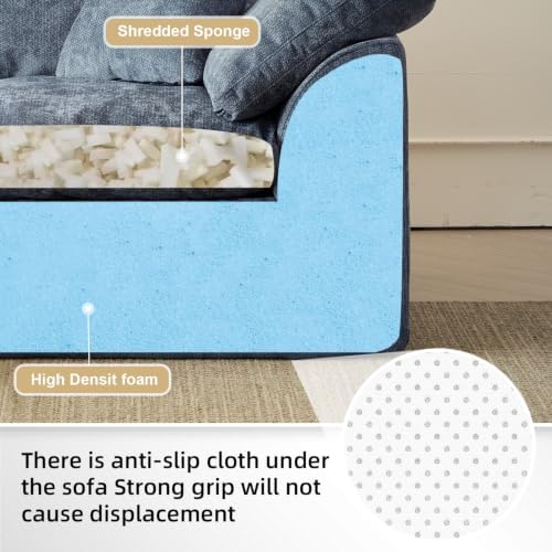 138" Boneless Cloud Couch Sectional - Image 6