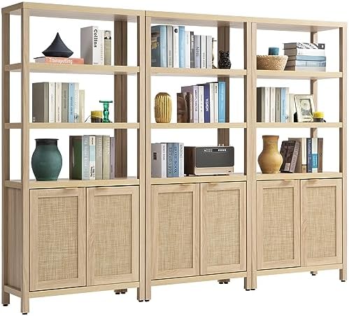 SICOTAS 71" Tall Rattan Bookshelf by SICOTAS