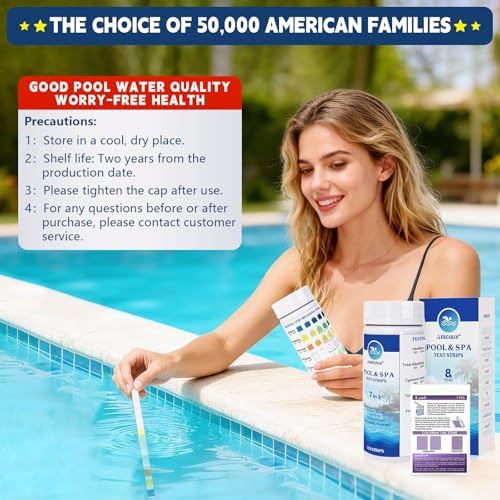 8-in-1 Pool Test Strips, 151 Strips Spa and Hot Tub Water Testing Kit, Pool - Image 6