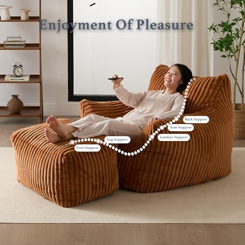 Gericco Oversized Bean Bag Chaise Lounge Chair - Image 3