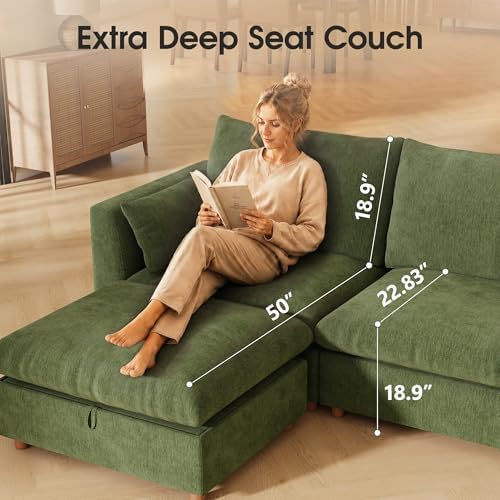 WorthFurni Oversized Modular Sectional Sofa, Comfty 6 Seat Modular Sofa - Image 5
