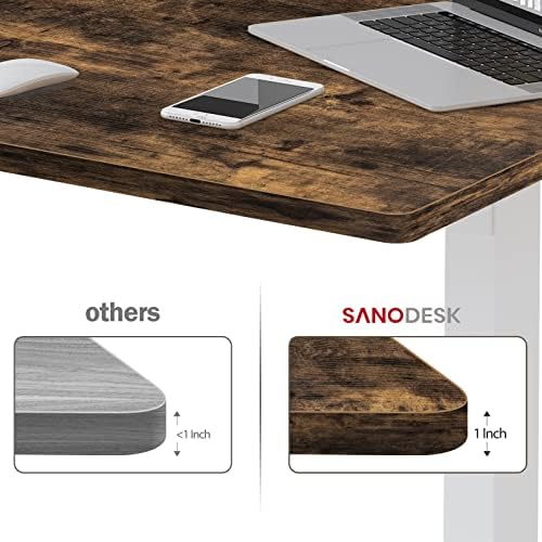 SANODESK One-Piece 1'' Thick 48x30'' Particle Board Table Top, Rustic Brown - Image 4