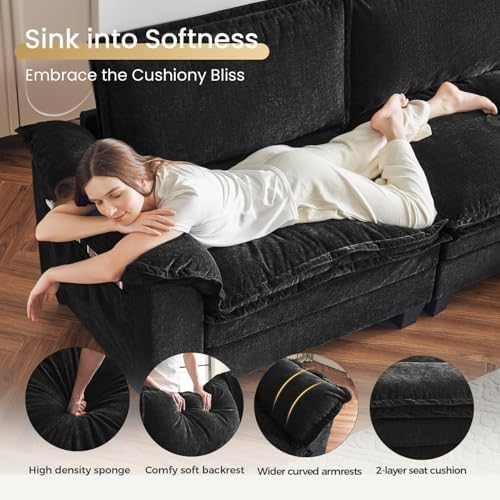 2 Seater Loveseat Sofa, 85 Inch Modular Sectional Cloud Couches - Image 3